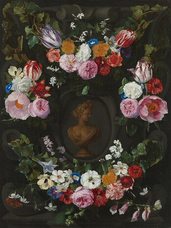 Rijksmuseum Festoen van Bloemen Jan Philip van Thielen RM6 (Met Gratis Lijm)