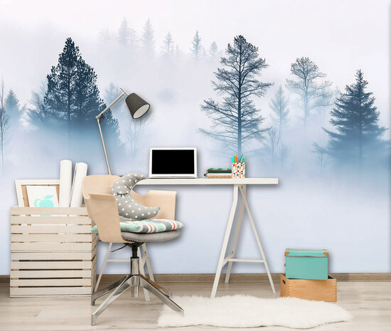 Mistig Bos Fotobehang 15574