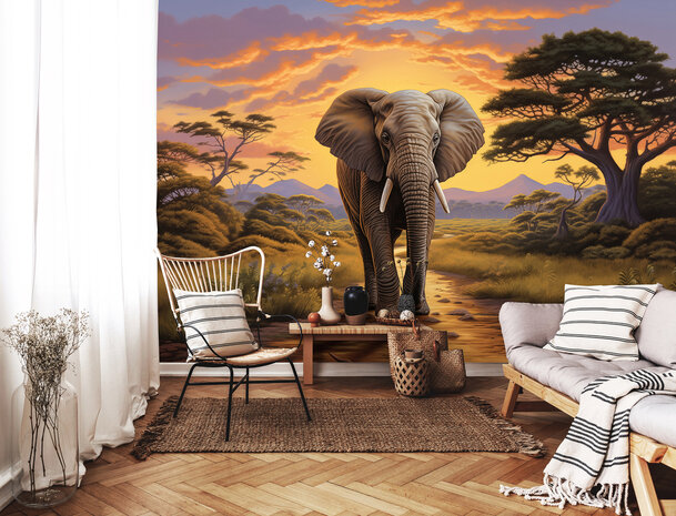 Olifant Zuid-Afrika Fotobehang 15012