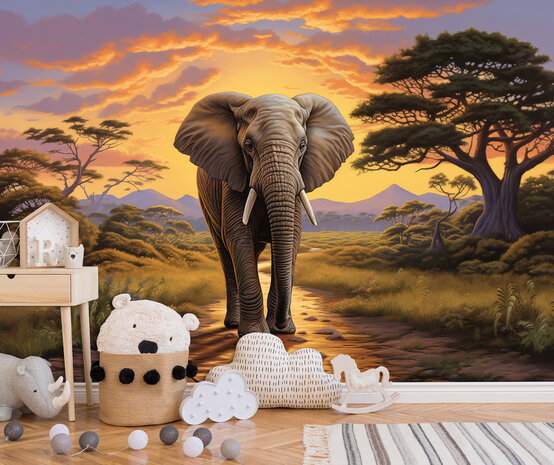 Olifant Zuid-Afrika Fotobehang 15012