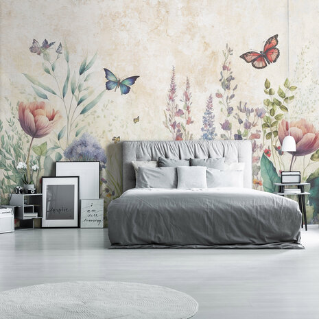 Bloemen in de wei Fotobehang 14680