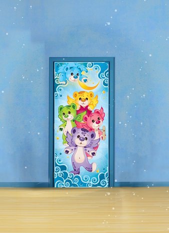Rainbow Care Bear Bedroom Girls Deurposter Fotobehang 507VET