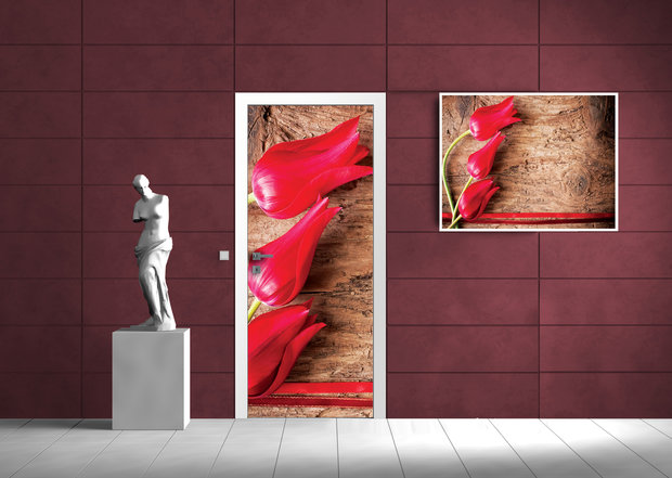 Flowers Flower Floral Landscape Deurposter Fotobehang 272VET