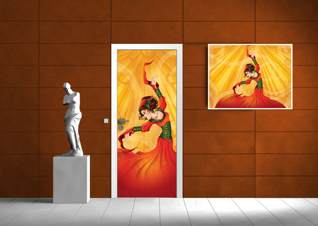 Dancer Music Art Deurposter Fotobehang 336VET