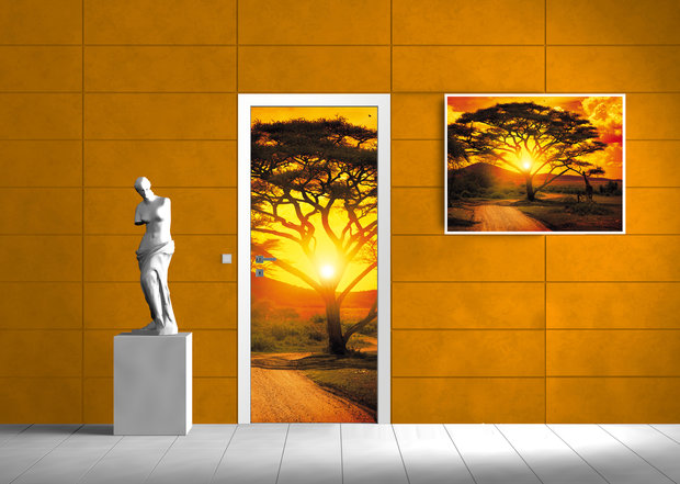 Sunset Landscape Deurposter Fotobehang 400VET