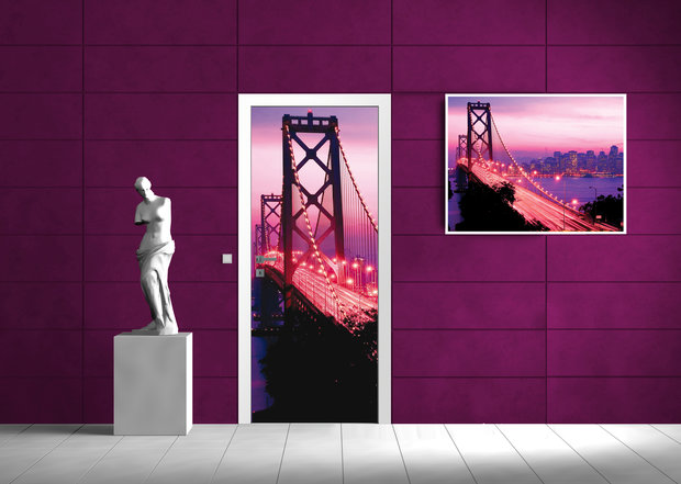 Golden Gate Bridge City Urban Deurposter Fotobehang 417VET