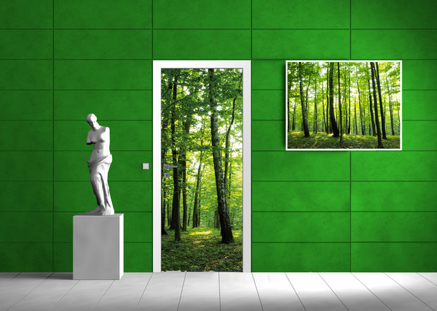 Green Forest Deurposter Fotobehang 186VET