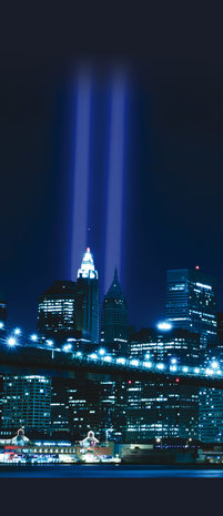 New York City Skyline Urban Bridge Deurposter Fotobehang 134VET