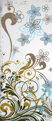 Floral Pattern Deurposter Fotobehang 037VET