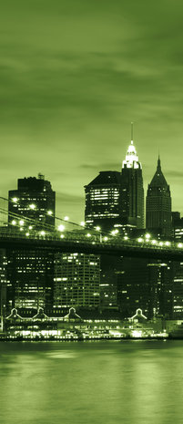 New York Brooklyn Bridge City Deurposter Fotobehang 227VET