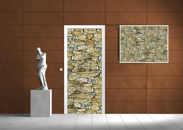 Stone Wall Rock Deurposter Fotobehang 244VET