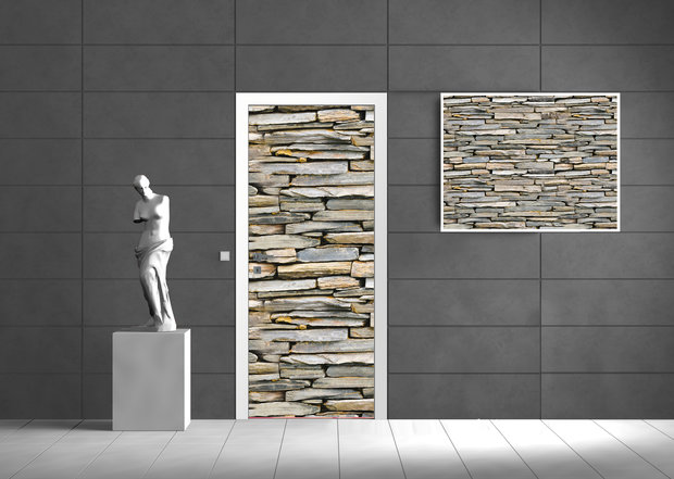 Brick Stone Wall Deurposter Fotobehang 521VET