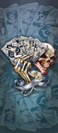 Skull Tattoo Alchemia Deurposter Fotobehang 1347VET