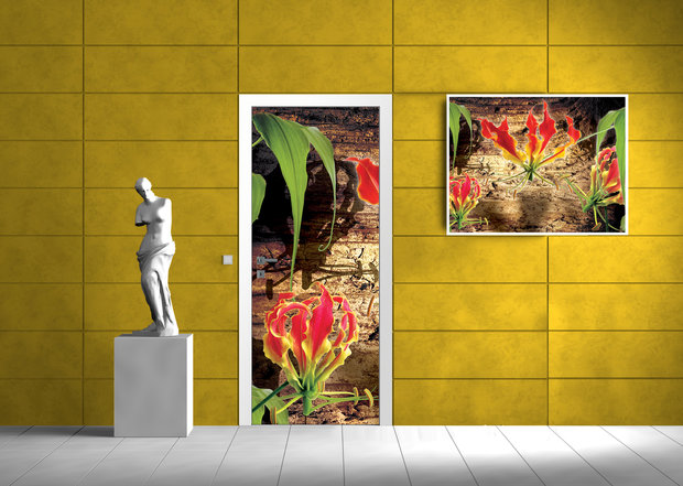 Flowers Flower Floral Deurposter Fotobehang 1393VET