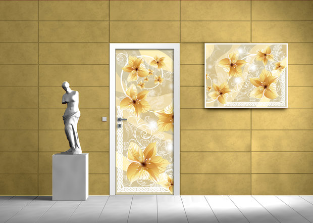 Flowers Flower Floral Deurposter Fotobehang 1407VET