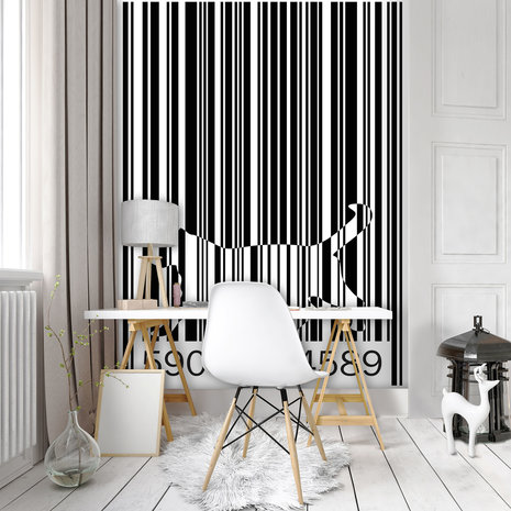 Cat Barcode Fotobehang 10695VEA