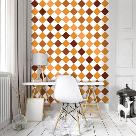 Brown Tiles Mosaic Fotobehang 10699VEA