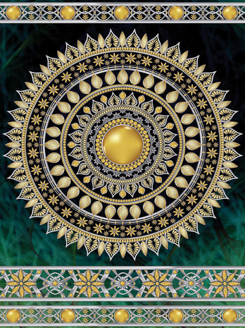Golden Mandala in Emerald Fotobehang 10121VEA
