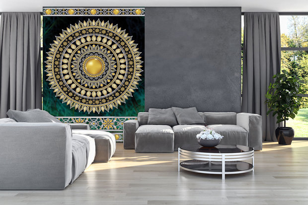 Golden Mandala in Emerald Fotobehang 10121VEA