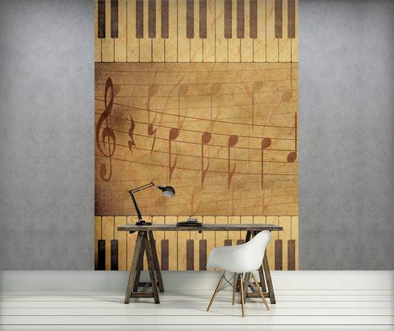 Vintage Music Notes Fotobehang 10681VEA