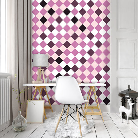 Purple Tiles Mosaic Fotobehang 10711VEA