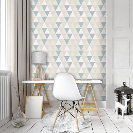 Gray Triangles Fotobehang 10729VEA