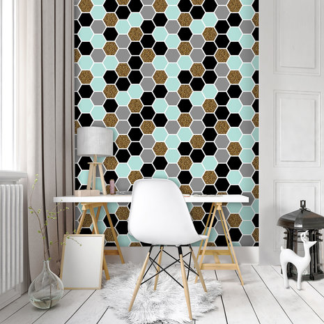 Hexagon Mosaic Fotobehang 10730VEA