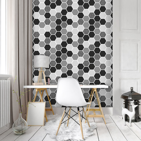 Hexagon Mosaic Fotobehang 10731VEA