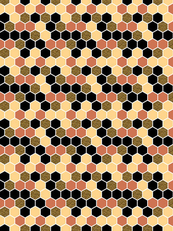 Hexagon Mosaic Fotobehang 10732VEA