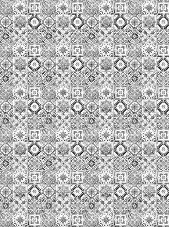 Black and White Tiles Fotobehang 10854VEA