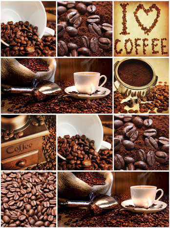 I Love Coffee Collage Fotobehang 10449VEA