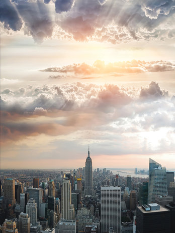 Sunny Sky over New York Fotobehang 10473VEA