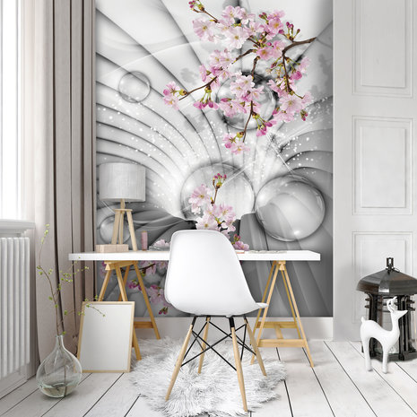 3D Tunnel with Flowers Fotobehang 10200VEA