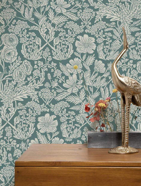 KEK Floor Rieder wallpaper blue (2 sheets) FR-001 (Met Gratis Lijm)