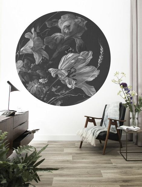 KEK Wallpaper Circle Golden Age Flowers CK-010 (Met Gratis Lijm)