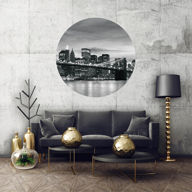 Brooklyn Bridge Cirkel Behang 011VEZ