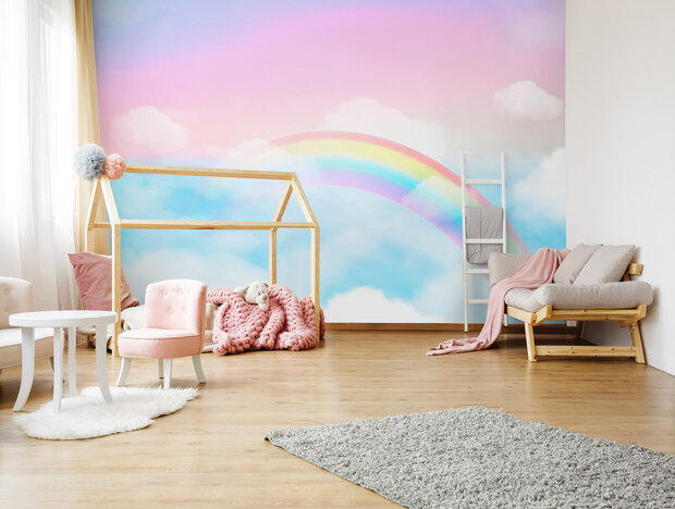 Regenboog Wolken Fotobehang 14416