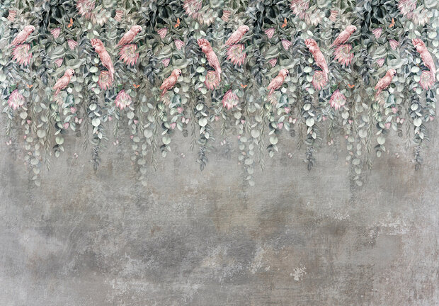 Planten Papegaaien Fotobehang 15093