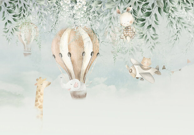 Luchtballon Babykamer Fotobehang 15199