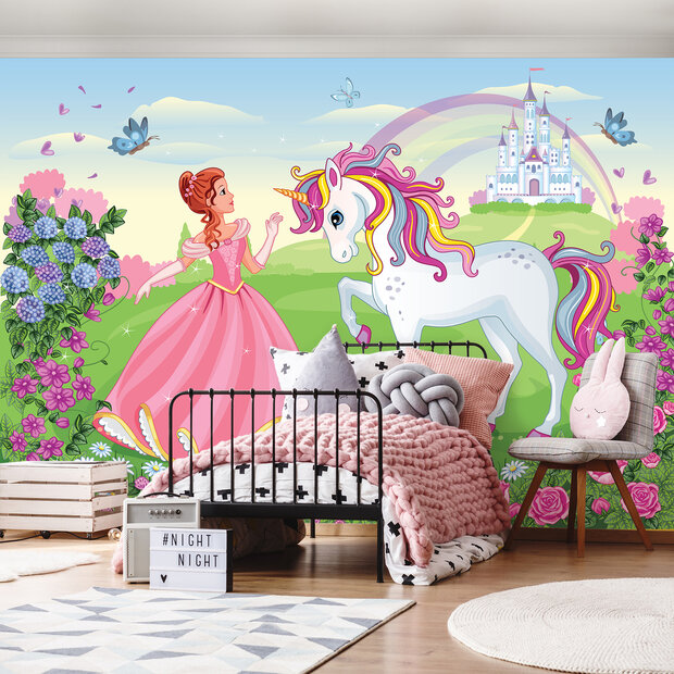 Prinses Unicorn Fotobehang 13238