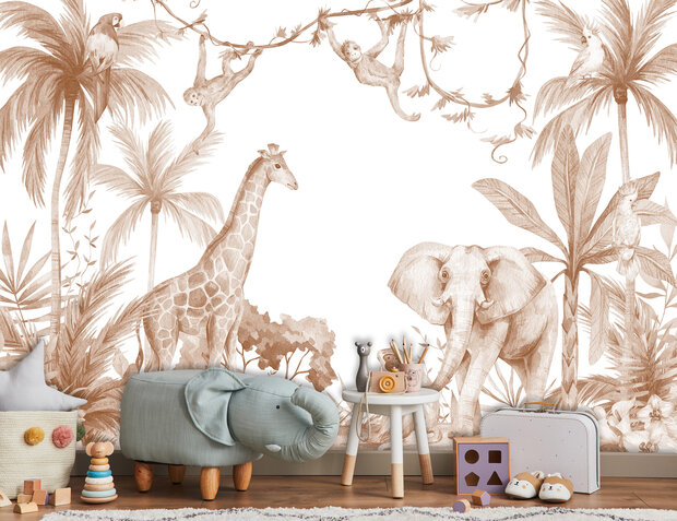 Jungle Safari Dieren CW006 Terracotta