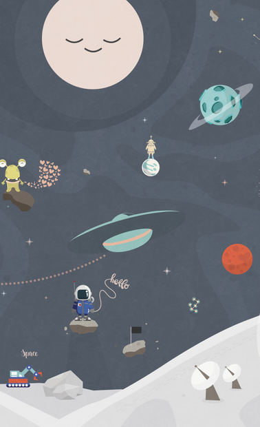 BN Wallcoverings #Smalltalk 30806b #S Space adventures 2