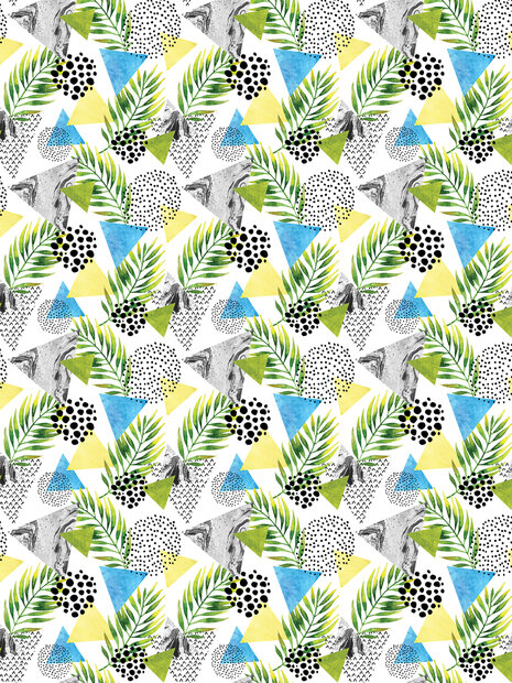 Triangles and Leaves Fotobehang 10751VEA