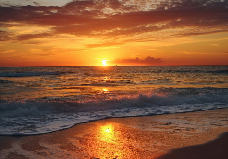 Zonsondergang Fotobehang 14771