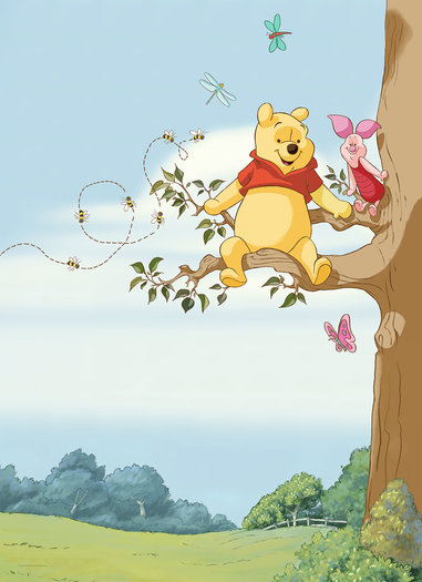 Winnie Pooh Tree 4-4116 - Fotobehangkoopjes.nl